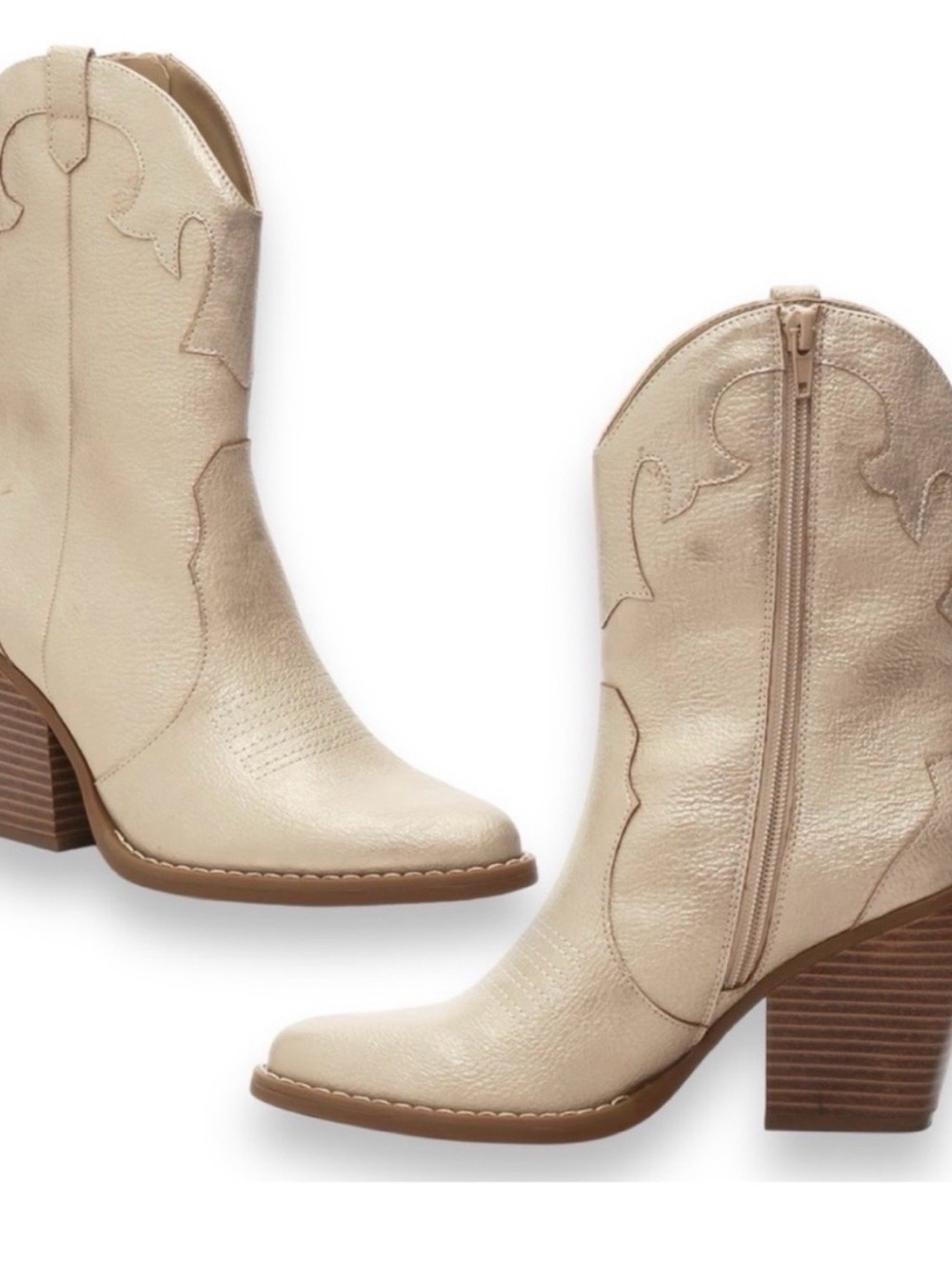 NWB Mix No. 6 Woman's Brycen Cowboy Boot In Color Metallic Gold Size 8.5